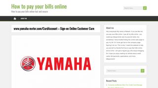 
                            5. Yamaha Motor Card Account - Login to Yamaha Motor …