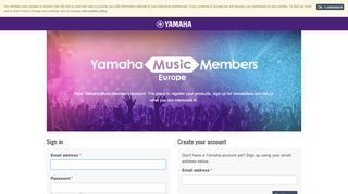 
                            6. Yamaha Music Members Europe - Login