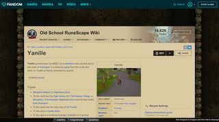 
                            1. Yanille | Old School RuneScape Wiki | FANDOM powered by Wikia