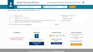 
                            8. Yard Card | Better Business Bureau® Profile