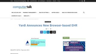 
                            4. Yardi Announces New Browser-based EHR | ComputerTalk For The ...