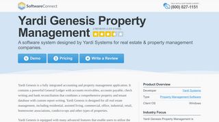 
                            6. Yardi Genesis Property Management - Software Connect