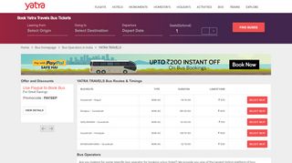 
                            4. YATRA TRAVELS Bus Tickets Booking Online @ 15% OFF ...