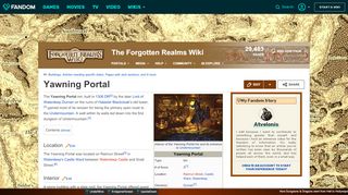 
                            2. Yawning Portal | Forgotten Realms Wiki | FANDOM powered ...