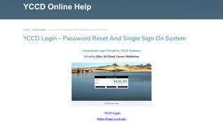 
                            2. YCCD Login – Password Reset and Single Sign On System – YCCD ...