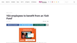 
                            7. YEA employees to benefit from an 'Exit Fund' – Citi 97.3 FM – Relevant ...