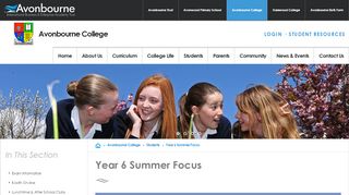 
                            6. Year 6 Summer Focus | Avonbourne College - Avonbourne Trust