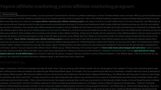 
                            7. Yepme Affiliate Marketing Yahoo Affiliate Marketing Program ...