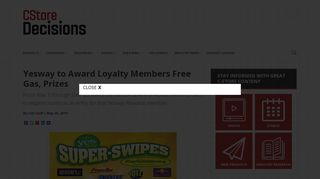 
                            8. Yesway to Award Loyalty Members Free Gas, Prizes