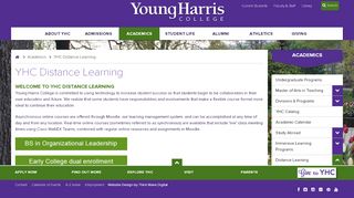 
                            2. YHC Distance Learning - Young Harris College