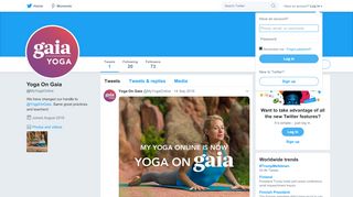 
                            8. Yoga On Gaia (@MyYogaOnline) | Twitter