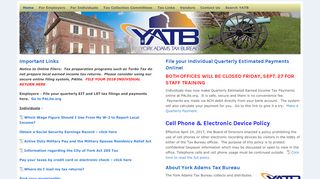 
                            9. York Adams Tax Bureau - Pennsylvania Municipal Taxes