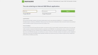 
                            4. You are entering an internal H&R Block application.