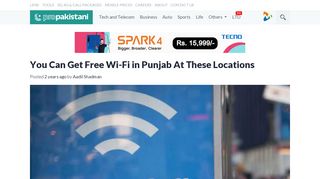 
                            8. You Can Get Free Wi-Fi in Punjab At These Locations