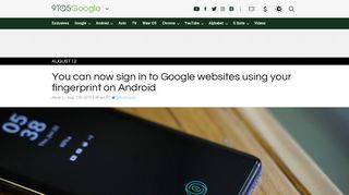 
                            2. You can log in to Google sites using fingerprint on Android ...