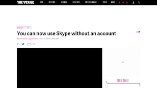 
                            5. You can now use Skype without an account - The Verge
