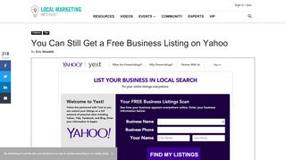 
                            5. You Can Still Get a Free Business Listing on Yahoo