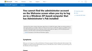 
                            3. You cannot find the administrator account on the Welcome screen ...