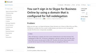 
                            4. You can't sign in to Skype for Business Online by using a domain that ...