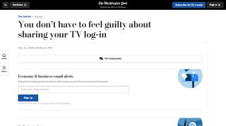 
                            2. You don't have to feel guilty about sharing your TV log-in - The ...