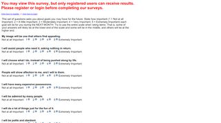 
                            5. You may view this survey, but only registered users can receive results ...
