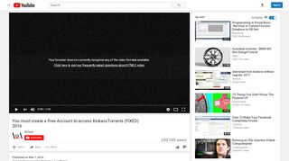 
                            7. You must create a Free Account to access KickassTorrents ...