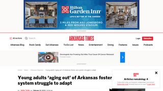 
                            8. Young adults 'aging out' of Arkansas foster care system struggle to ...