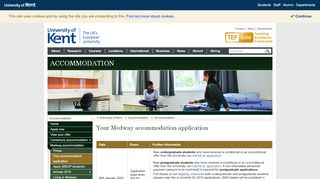 
                            6. Your accommodation application - University of Kent