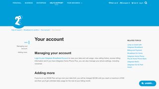 
                            2. Your account | 2degrees Mobile