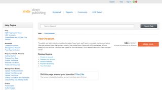 
                            4. Your Account | Amazon Kindle Direct Publishing