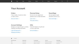 
                            1. Your Account - Apple (CA)