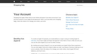 
                            9. Your Account & Apple ID - Shopping Help - Apple (AU)