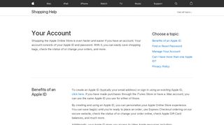 
                            8. Your Account & Apple ID - Shopping Help - …