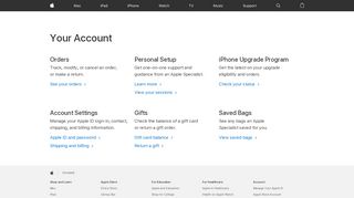 
                            2. Your Account - Apple