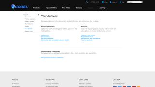 
                            3. Your Account - Corel Support