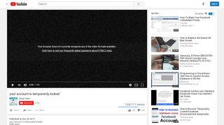 
                            6. your account is temporarily locked - YouTube