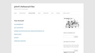 
                            4. Your Account - JohnF's Rehearsal Files