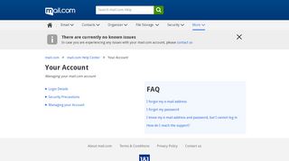 
                            8. Your Account - mail.com help