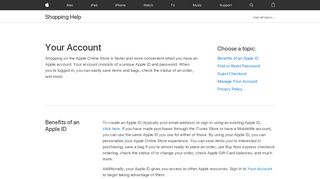 
                            5. Your Account - Shopping Help - Apple (CA)