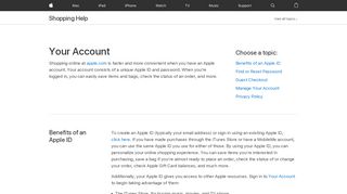 
                            3. Your Account - Shopping Help - Apple