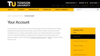 
                            1. Your Account | Towson University