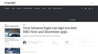 
                            1. Your Amazon login can sign you into HBO Now and Showtime apps