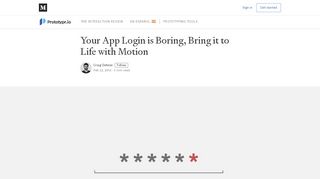 
                            8. Your App Login is Boring, Bring it to Life with Motion - Prototypr