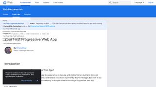 
                            1. Your First Progressive Web App | Web Fundamentals | Google ...