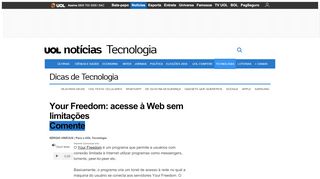 
                            6. Your Freedom: acesse à Web sem limitações - Dicas - Tecnologia