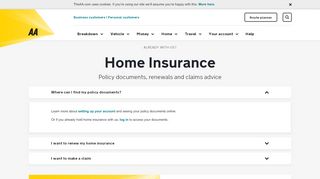 
                            2. Your home insurance policy documents | AA Insurance