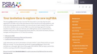 
                            2. Your invitation to explore the new myPSBA | PSBA