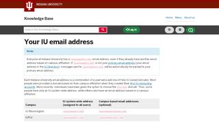 
                            4. Your IU email address - IU Knowledge Base - Indiana University