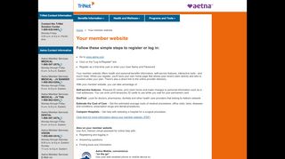 
                            9. Your member website - trinetaetna.com