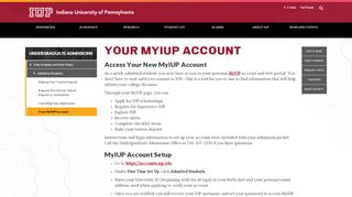 
                            2. Your MyIUP Account - Admitted Students - How to Apply and Next ...